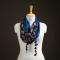 Ajrakh Block Print Scarf with Tassels 06