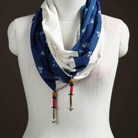 Akola Block Print Scarf with Latkan 07