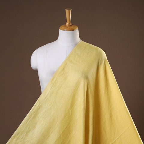 Yellow - handloom linen bhagalpuri fabric 14 - handcrafted