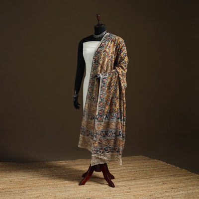 Kalamkari Hand Block Print Natural Dyed Cotton Dupatta 98
