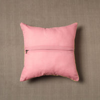 Pink - Sanganeri Block Print Cotton Cushion Cover (16 x 16 in) 17