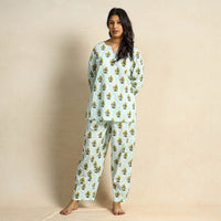 block print night suit