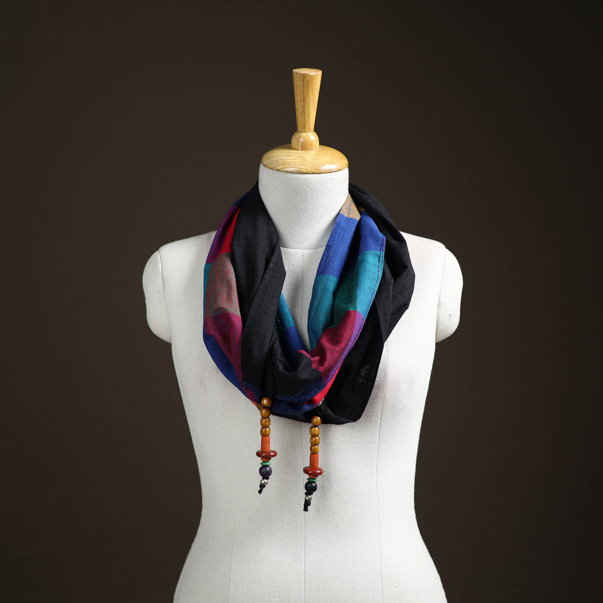 Plain Cotton Scarf with Latkan 12