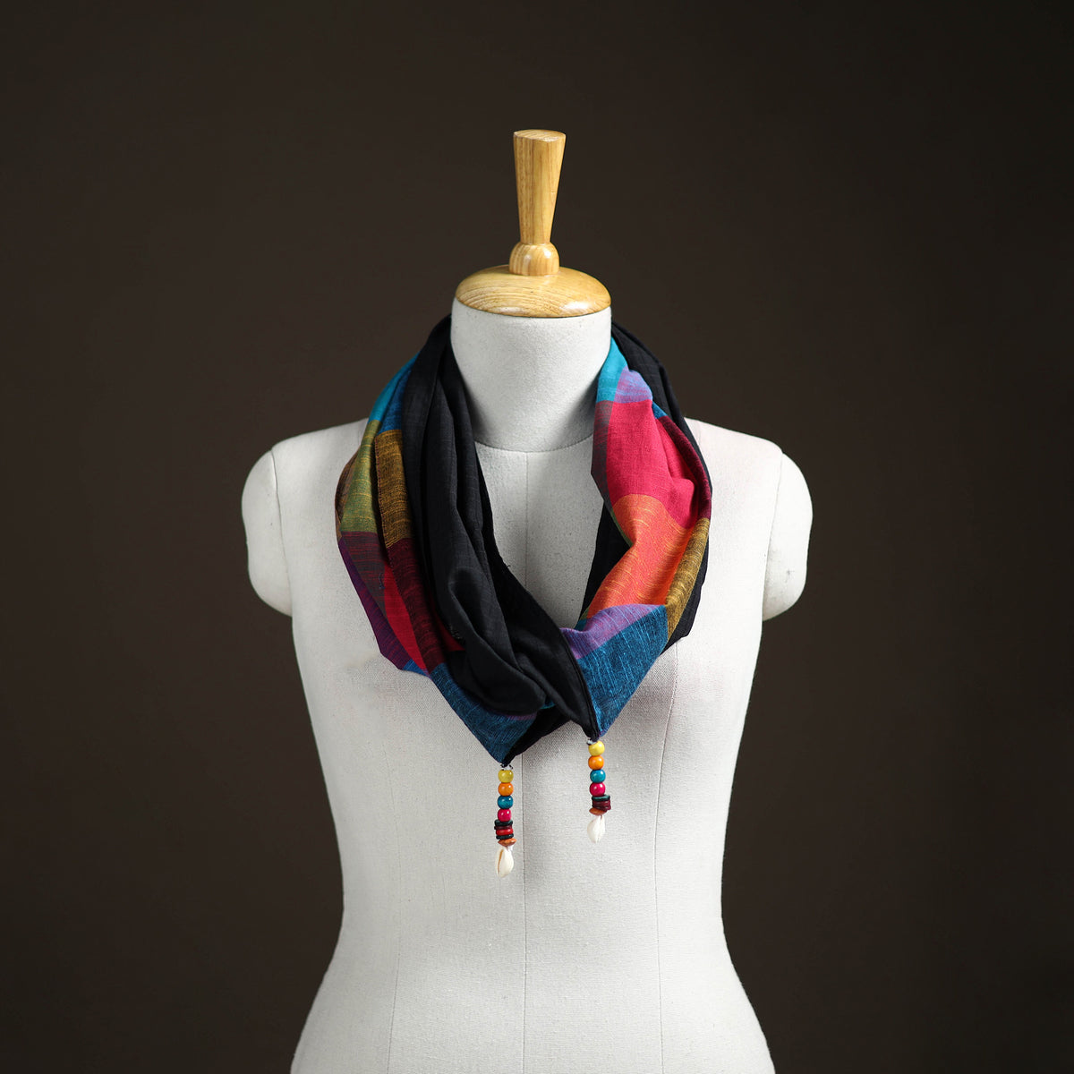 Plain Cotton Scarf with Latkan 14