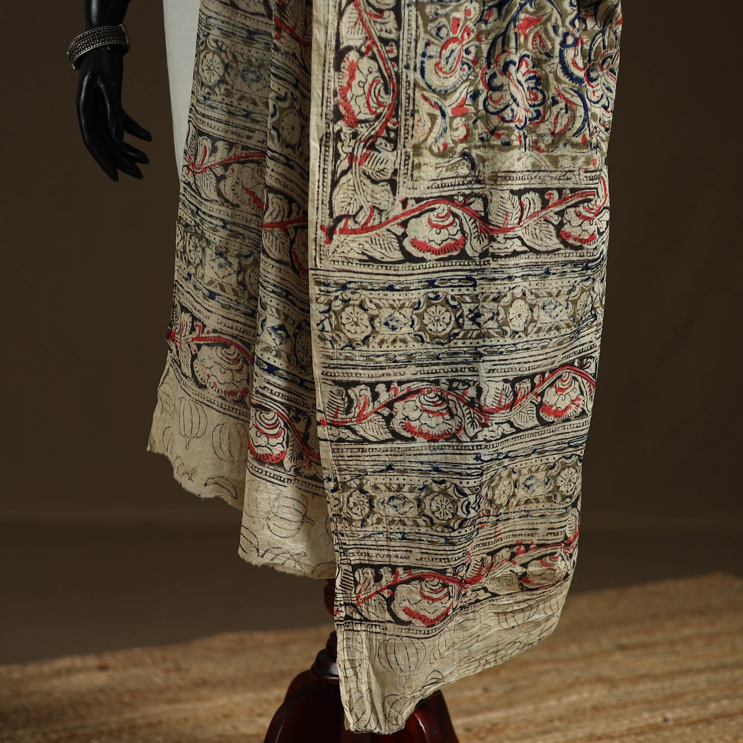 Kalamkari Hand Block Print Natural Dyed Cotton Dupatta 99