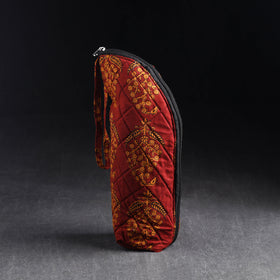 Red Handmade Cotton 1L Water Bottle Cover