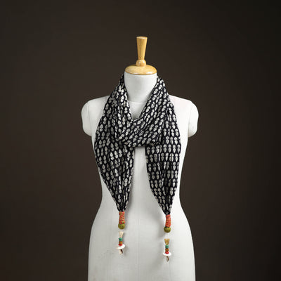 Bagru Block Print Scarf With Latkan 15
