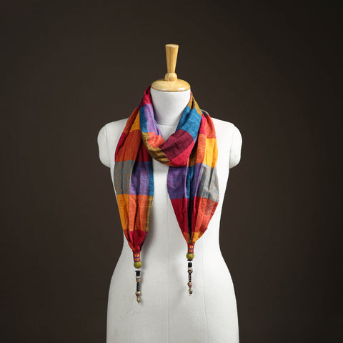 Plain Cotton Scarf with Latkan 16