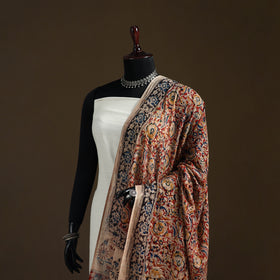 Kalamkari Hand Block Print Natural Dyed Cotton Dupatta 101