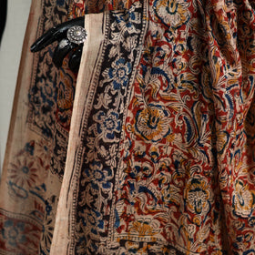 Kalamkari Hand Block Print Natural Dyed Cotton Dupatta 101