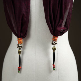Plain Cotton Scarf with Latkan 17