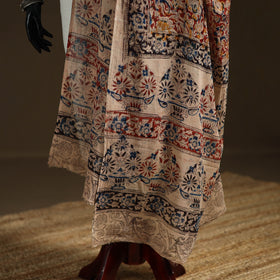 Kalamkari Hand Block Print Natural Dyed Cotton Dupatta 101
