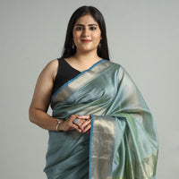 Green - Traditional Maheshwari Silk Handloom Zari Work Saree 35