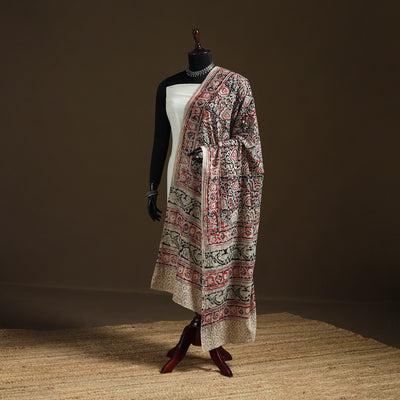 Kalamkari Hand Block Print Natural Dyed Cotton Dupatta 103