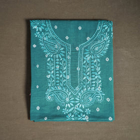 Lucknowi Chikankari Hand Embroidered Cotton Unstitched Kurta Material (2.5M) 01
