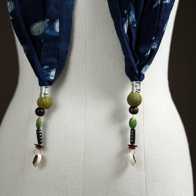 Hand Block Print Scarf With Latkan 20