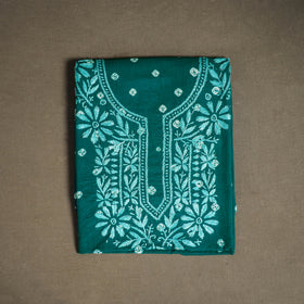 Lucknowi Chikankari Hand Embroidered Cotton Unstitched Kurta Material (2.5M) 03