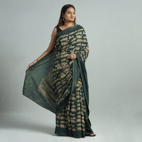  Bindaas Art Natural Dyed Cotton Block Print Saree