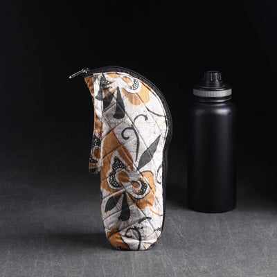 White Handmade Cotton 1L Water Bottle Cover