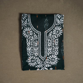 Lucknowi Chikankari Hand Embroidered Cotton Unstitched Kurta Material (2.5M) 06