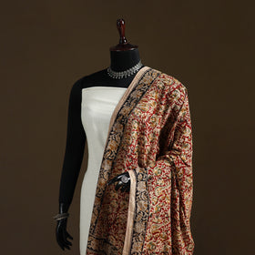Kalamkari Hand Block Print Natural Dyed Cotton Dupatta 105