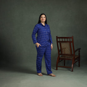 Pochampally Ikat Cotton Night Suit Set for Women 13