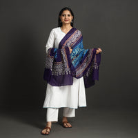 Blue - Kutch Tie-Dye Cotton Bandhani Dupatta 32