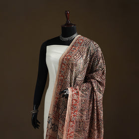 Kalamkari Hand Block Print Natural Dyed Cotton Dupatta 107