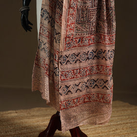 Kalamkari Hand Block Print Natural Dyed Cotton Dupatta 107