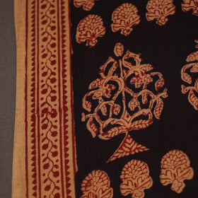 Orange Bagh Hand Block Print Natural Dyed Cotton Fabric