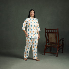 Pochampally Ikat Cotton Night Suit Set for Women 02