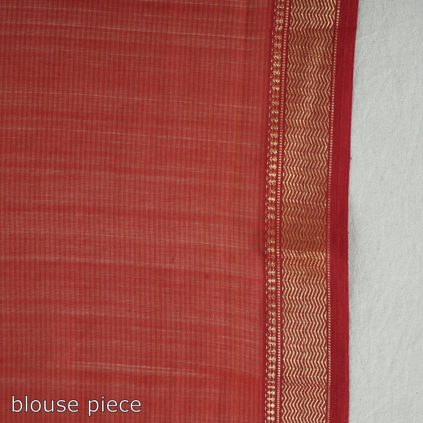 Red - Traditional Chanderi Silk Cotton Handloom Saree with Zari Border 38