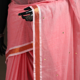 Bengal Zari Border Pure Mul Cotton Saree with Sequin Work 01