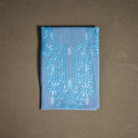 Lucknowi Chikankari Hand Embroidered Cotton Unstitched Kurta Material (2.5M) 24