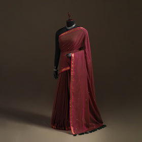 Bengal Zari Border Pure Mul Cotton Saree with Sequin Work 02