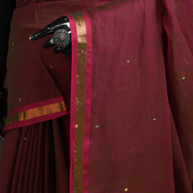 Bengal Zari Border Pure Mul Cotton Saree with Sequin Work 02