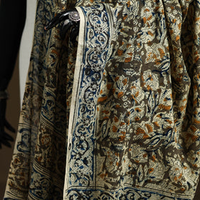 Kalamkari Hand Block Print Natural Dyed Cotton Dupatta 110