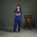 Pochampally Ikat Cotton Night Suit Set for Women 09