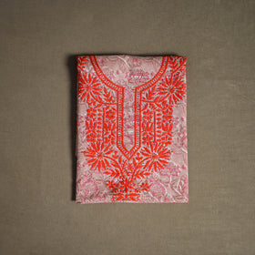 Lucknowi Chikankari Hand Embroidered Cotton Unstitched Kurta Material (2.5M) 34