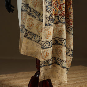 Kalamkari Hand Block Print Natural Dyed Cotton Dupatta 111