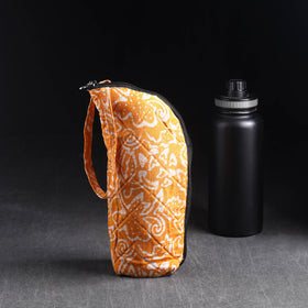 Orange Handmade Cotton 1L Water Bottle Cover