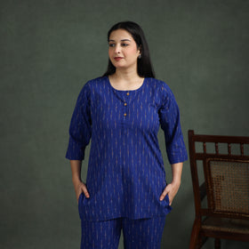 Pochampally Ikat Cotton Night Suit Set for Women 09
