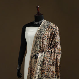 Kalamkari Hand Block Print Natural Dyed Cotton Dupatta 112
