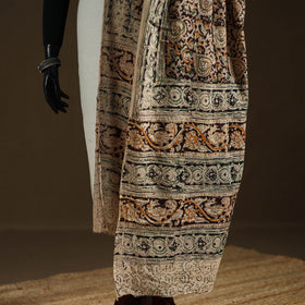 Kalamkari Hand Block Print Natural Dyed Cotton Dupatta 112