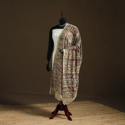 Kalamkari Hand Block Print Natural Dyed Cotton Dupatta 114