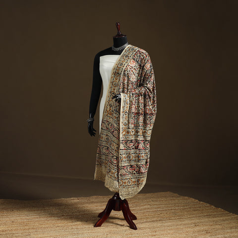 Kalamkari Hand Block Print Natural Dyed Cotton Dupatta 114