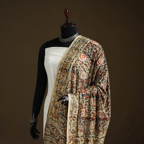 Kalamkari Hand Block Print Natural Dyed Cotton Dupatta 114