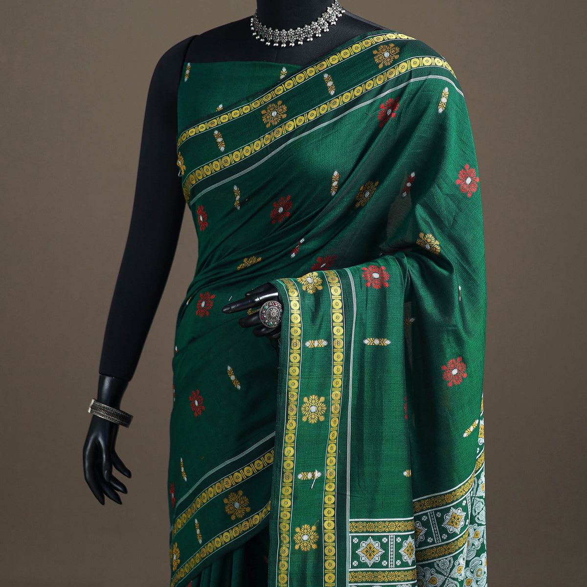 Sambalpuri Handloom Cotton Bomkai Saree with Blouse Piece 01