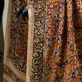 Kalamkari Hand Block Print Natural Dyed Cotton Dupatta 115
