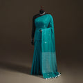 Bengal Pure Mul Cotton Jamdani Saree with Tassels 07
